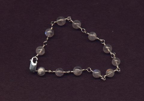 Rainbow Moonstone in sterling silver
