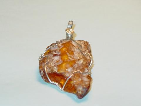 Large WireWrapped Amber